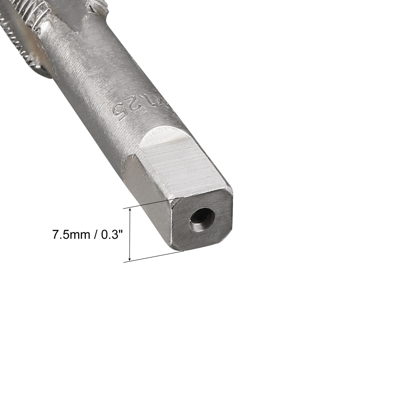 Harfington Metric Hand Tap M12 Thread 1.25 Pitch 4 Straight Flutes H2 Alloy Tool Steel 1 Pair