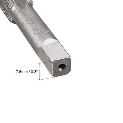 Harfington Metric Hand Tap M12 Thread 1.25 Pitch 4 Straight Flutes H2 Alloy Tool Steel 1 Pair
