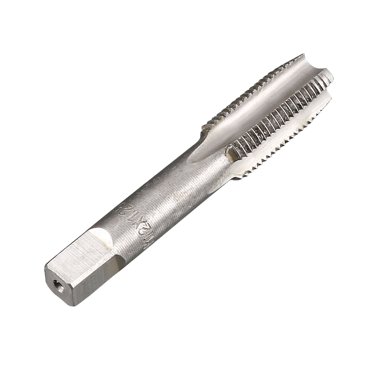 Harfington Metric Hand Tap M12 Thread 1.25 Pitch 4 Straight Flutes H2 Alloy Tool Steel 1 Pair