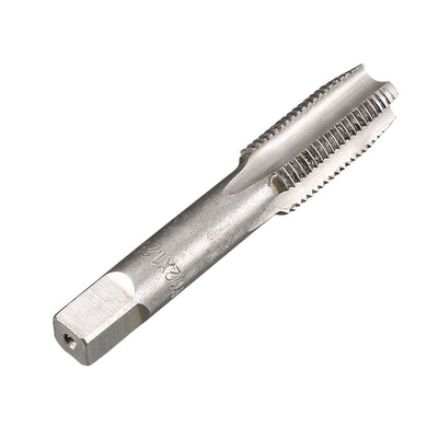Harfington Metric Hand Tap M12 Thread 1.25 Pitch 4 Straight Flutes H2 Alloy Tool Steel 1 Pair
