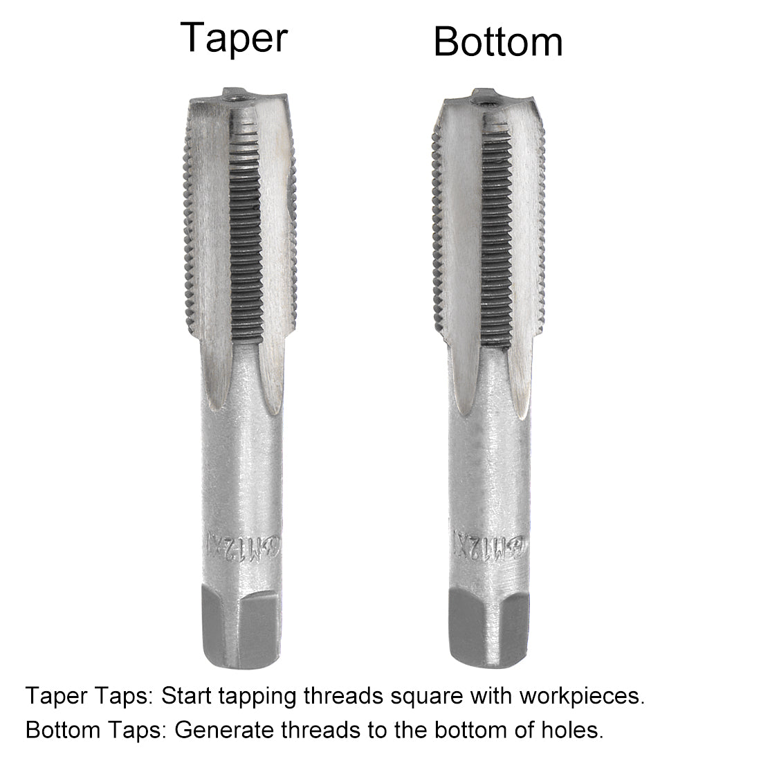 Harfington Metric Hand Tap 4 Straight Flutes H2 1 Pair