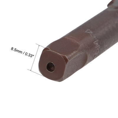 Harfington Metric Hand Tap 4 Straight Flutes H2 Alloy Tool Steel 1 Pair