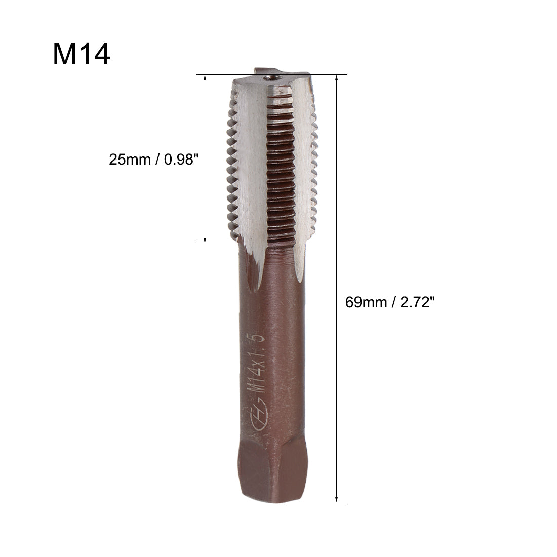 Harfington Metric Hand Tap 4 Straight Flutes H2 2Pairs