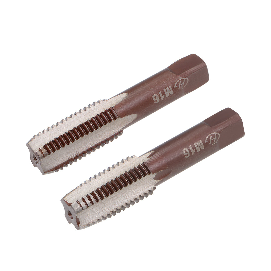 Harfington Metric Hand Tap 4 Straight Flutes H2 Alloy Tool Steel 1 Pair