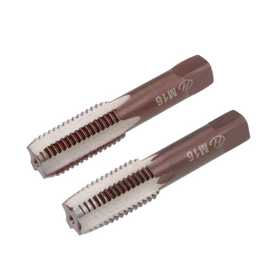 Harfington Metric Hand Tap 4 Straight Flutes H2 Alloy Tool Steel 1 Pair