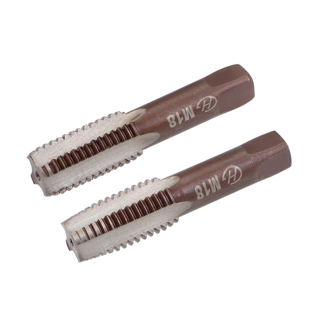 Harfington Metric Hand Tap 4 Straight Flutes H2 Alloy Tool Steel 1 Pair