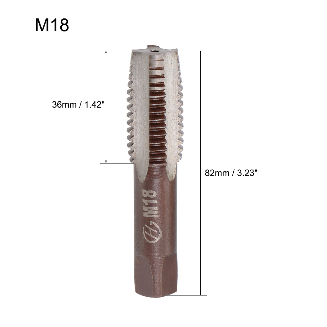 Harfington Metric Hand Tap 4 Straight Flutes H2 Alloy Tool Steel 2 Pairs