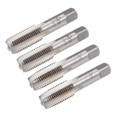 Harfington Metric Hand Tap 4 Straight Flutes H2 Alloy Tool Steel 2Pairs