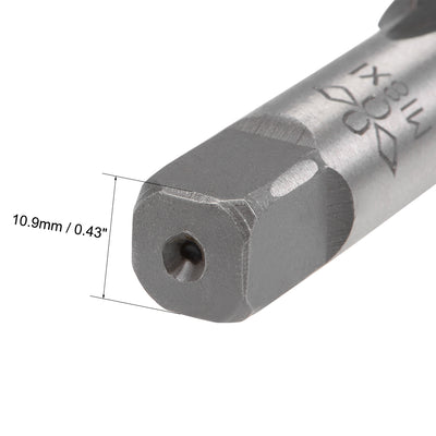 Harfington Metric Hand Tap 4 Straight Flutes Alloy Tool Steel 1 Pair