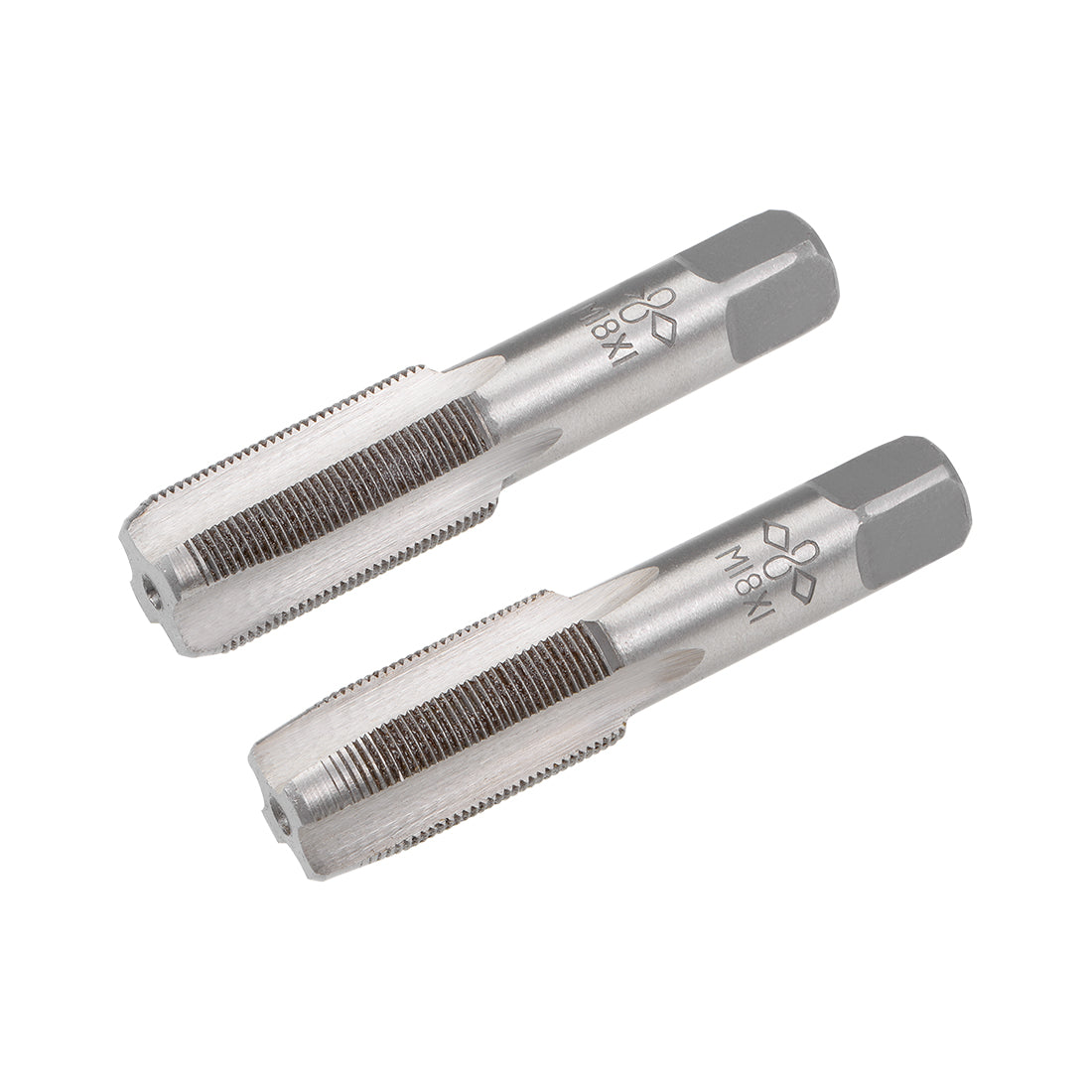 Harfington Metric Hand Tap 4 Straight Flutes Alloy Tool Steel 1 Pair