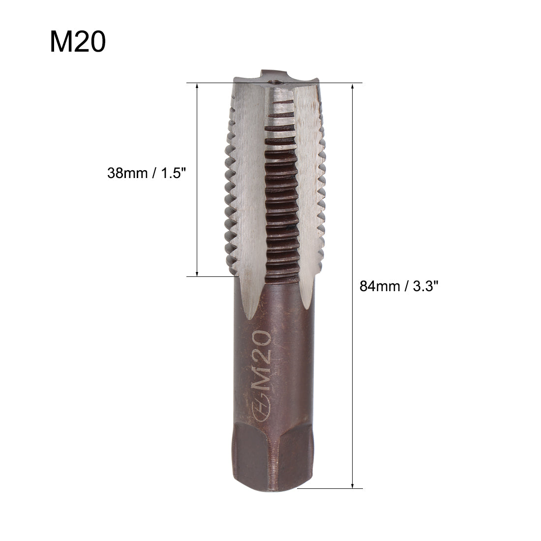 Harfington Metric Hand Tap 4 Straight Flutes H2 Alloy Tool Steel 2 Pairs