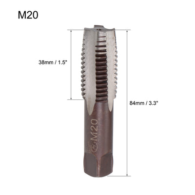 Harfington Metric Hand Tap 4 Straight Flutes H2 Alloy Tool Steel 2 Pairs