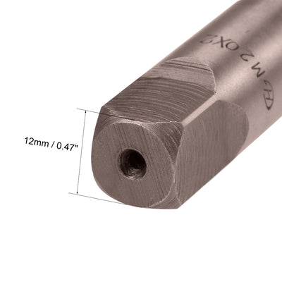 Harfington Metric Hand Tap 4 Straight Flutes Alloy Tool Steel 1 Pair