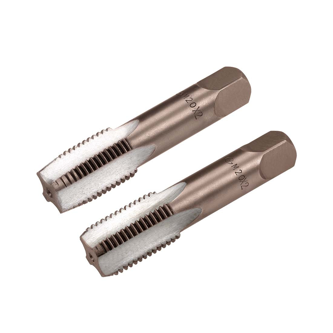 Harfington Metric Hand Tap 4 Straight Flutes Alloy Tool Steel 1 Pair