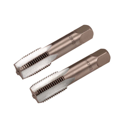 Harfington Metric Hand Tap 4 Straight Flutes Alloy Tool Steel 1 Pair
