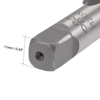 Harfington Metric Hand Tap 4 Straight Flutes Alloy Tool Steel 1 Pair