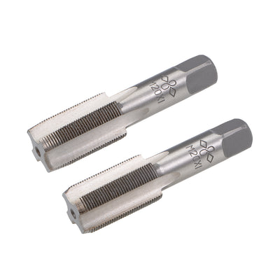 Harfington Metric Hand Tap 4 Straight Flutes Alloy Tool Steel 1 Pair