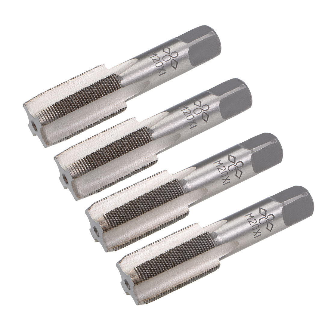 Harfington Metric Hand Tap 4 Straight Flutes H2 Alloy Tool Steel 2Pairs