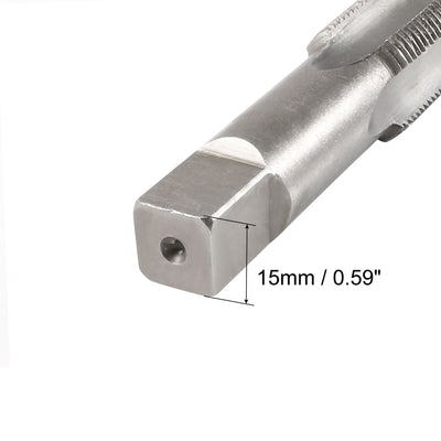 Harfington Metric Hand Tap 4 Straight Flutes H2 Alloy Tool Steel 1 Pair