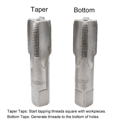 Harfington Metric Hand Tap 4 Straight Flutes H2 1 Pair