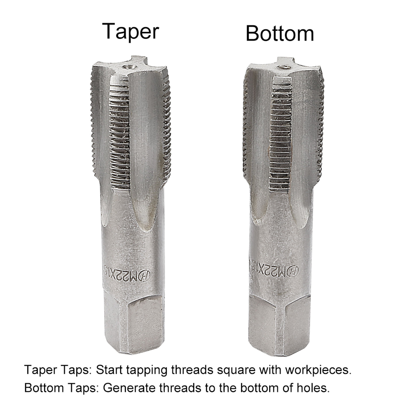 Harfington Metric Hand Tap 4 Straight Flutes H2 1 Pair