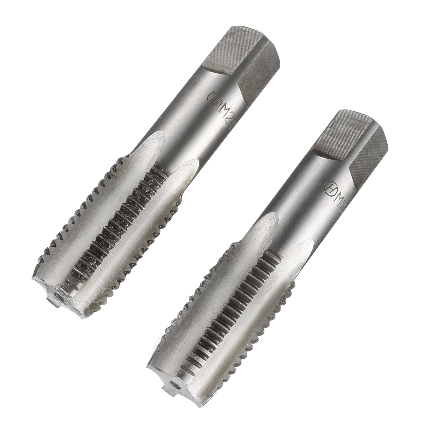 Harfington Metric Hand Tap 4 Straight Flutes H2 Alloy Tool Steel 1 Pair