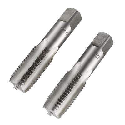Harfington Metric Hand Tap 4 Straight Flutes H2 Alloy Tool Steel 1 Pair