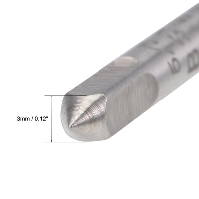 Harfington Machine Tap Thread Pitch 3 Straight Flutes H2 High Speed Steel 2pcs