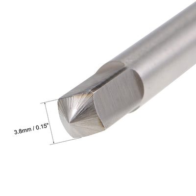 Harfington Machine Tap Thread Pitch 3 Straight Flutes H2 High Speed Steel 2pcs