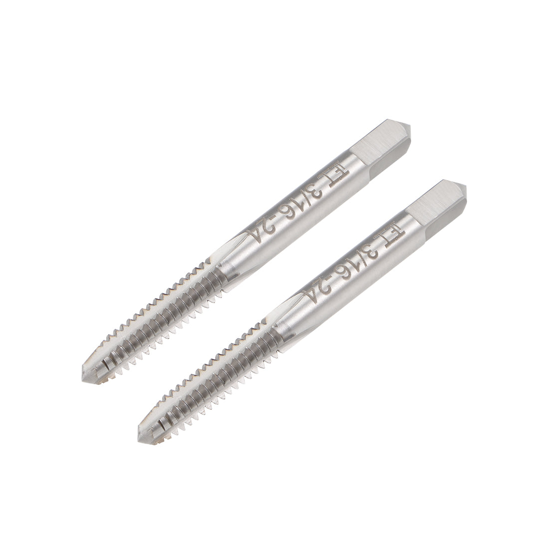 Harfington Machine Tap Thread Pitch 3 Straight Flutes H2 High Speed Steel 2pcs