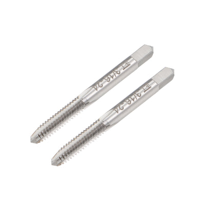 Harfington Machine Tap Thread Pitch 3 Straight Flutes H2 High Speed Steel 2pcs