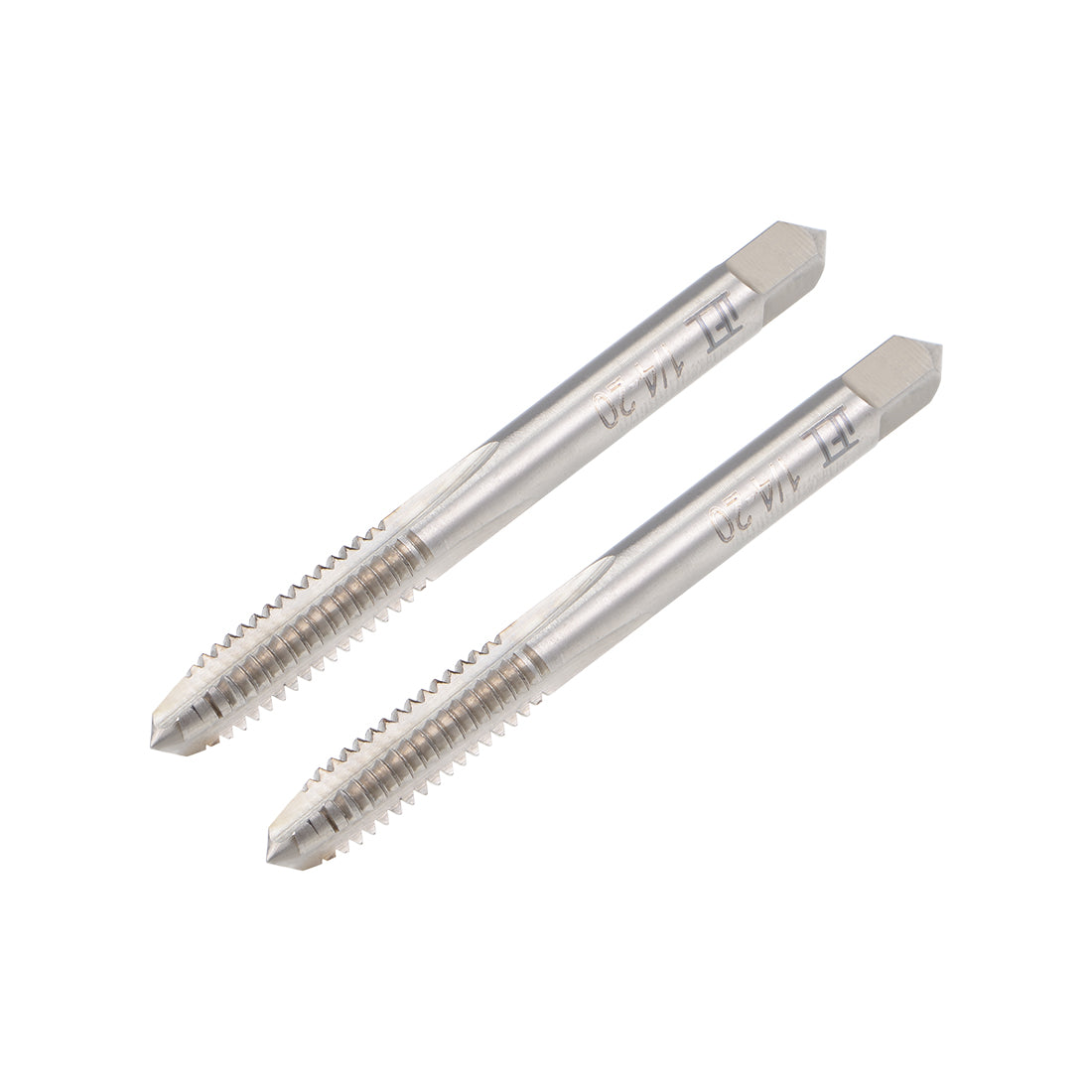 Harfington Machine Tap Thread Pitch 3 Straight Flutes H2 High Speed Steel 2pcs