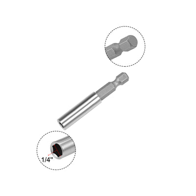 Harfington Extension Extend Socket Drill Bit Holder Magnetic Hex Screwdriver Power Tools ,2.4/ 6-inch Length,1/4''-Hexagon Drill, Set/(2pcs)