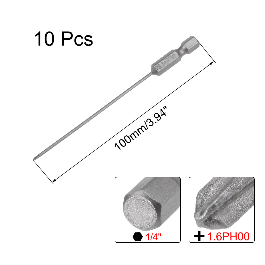 Harfington Magnetic Phillips Screwdriver Bits Hex Shank S2 Power Tool