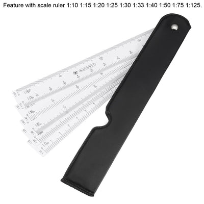 Harfington Scale Ruler Engineer Scale Architect Rulers 1/10 1/15 1/20 1/25 1/30 1/33 1/40 1/50 1/75 1/125 Plastic