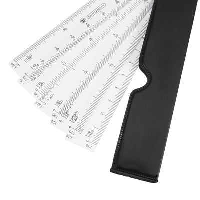 Harfington Scale Ruler Engineer Scale Architect Rulers 1/10 1/15 1/20 1/25 1/30 1/33 1/40 1/50 1/75 1/125 Plastic
