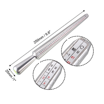 Harfington Aluminum Zinc Alloy Measure Tool Ring Mandrel Kit