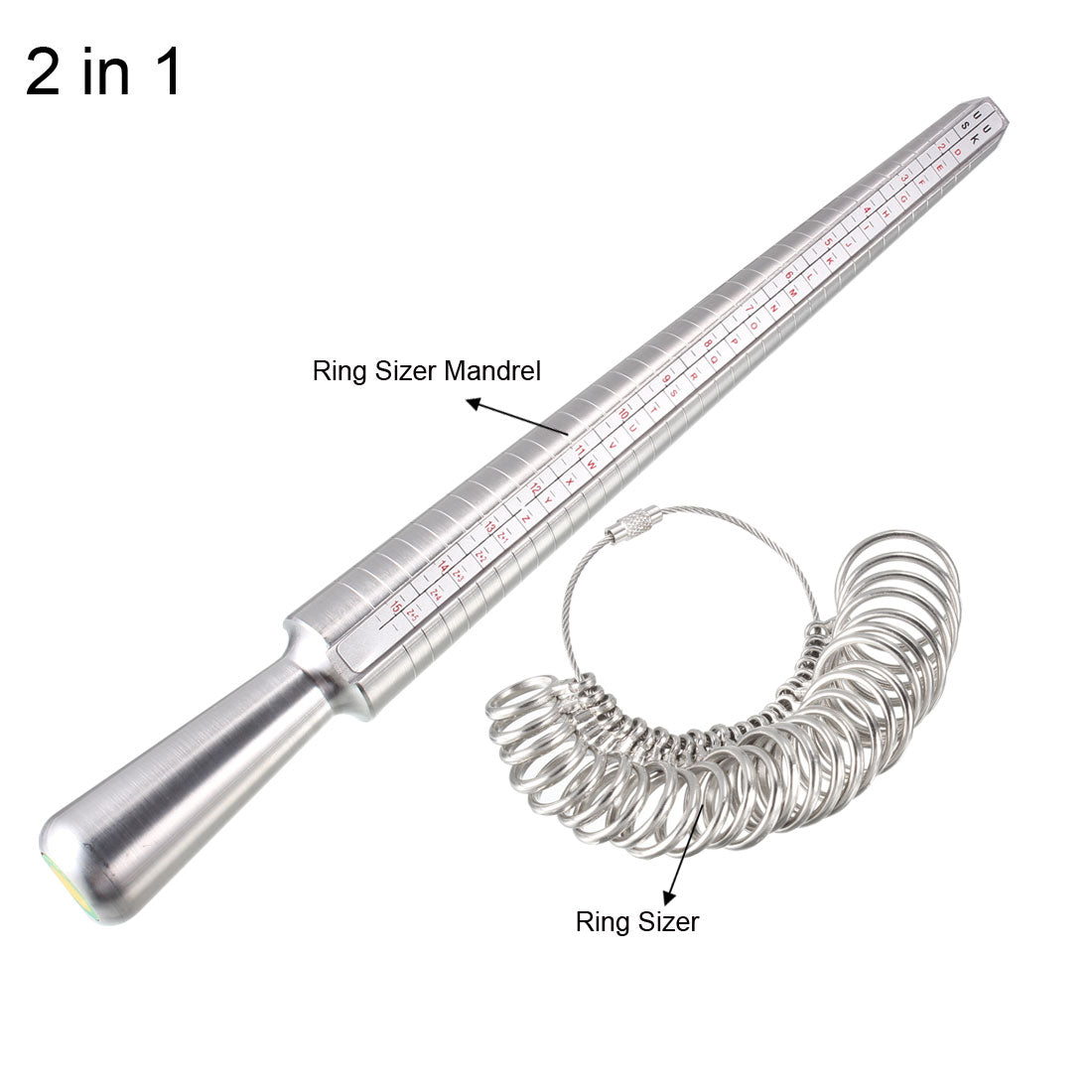 Harfington Aluminum Zinc Alloy Measure Tool Ring Mandrel Kit