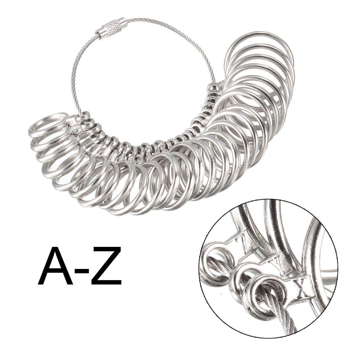 Harfington Aluminum Zinc Alloy Measure Tool Ring Mandrel Kit