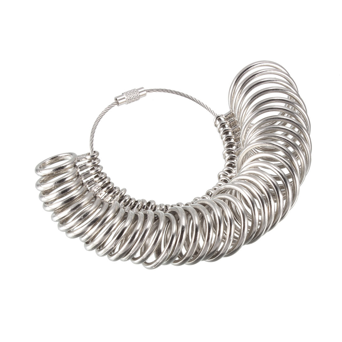 Harfington Finger Ring Sizer Gauge Set EU 41-76 Circle Models Zinc Alloy Measuring Tool