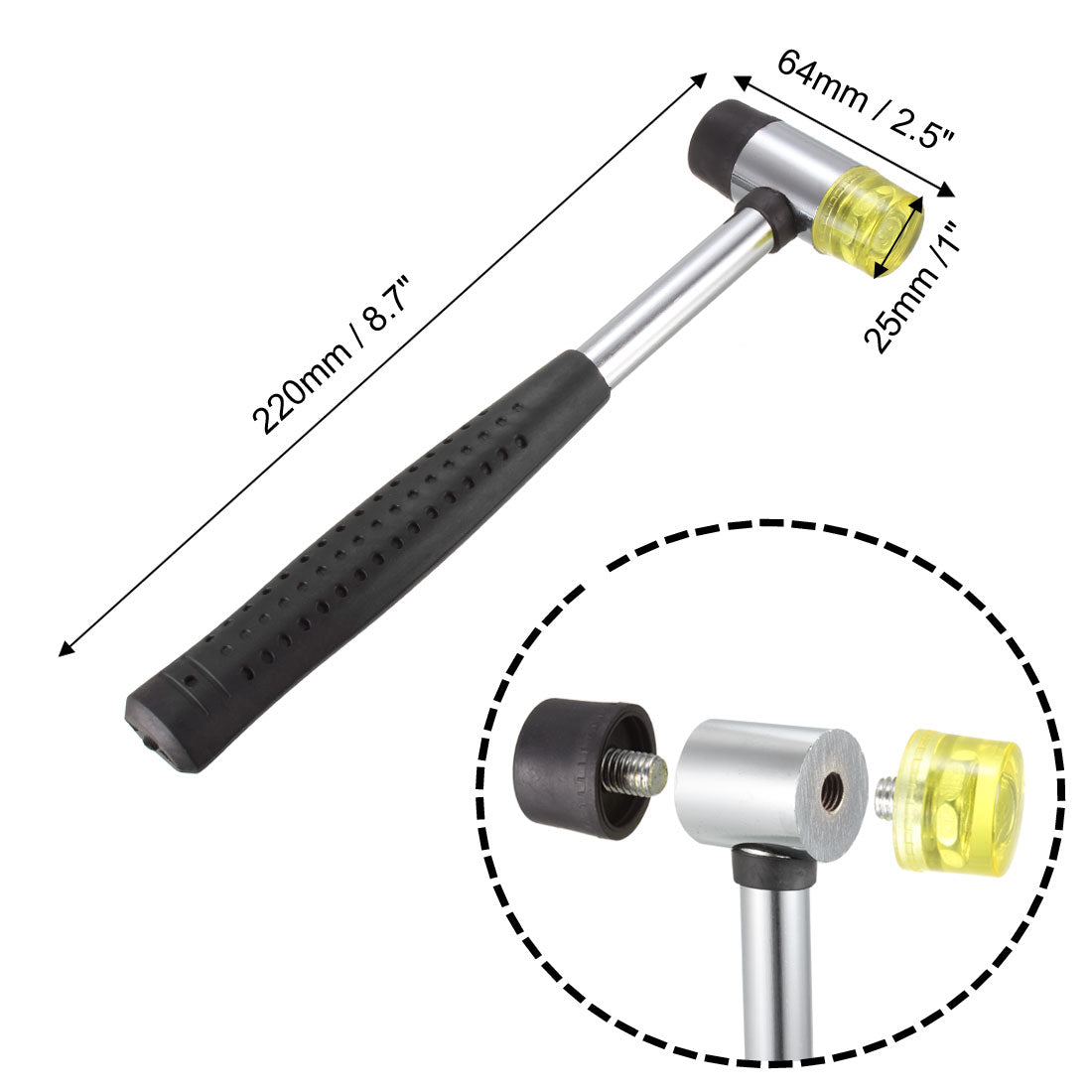 Harfington Ring Sizer Gauge Mandrel Stick Kit 4 Sizes Plastic 4 in 1 Multi-Function with 28 Circle Models Finger Measuring Ruler Rubber Hammer