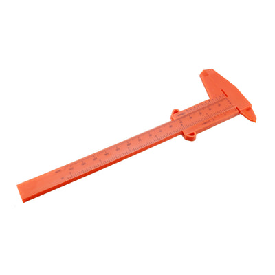Harfington Vernier Caliper 150mm 6 Inch Metric Plastic Measuring Tool for Precision Measurements Outside Inside Depth Orange