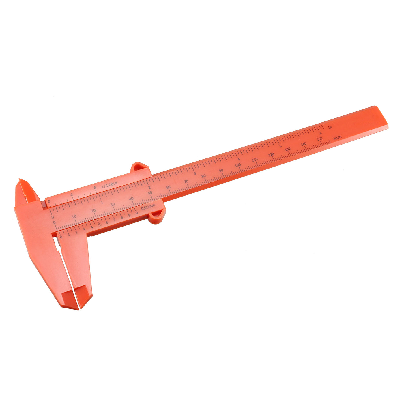 Harfington Vernier Caliper 150mm 6 Inch Metric Plastic Measuring Tool for Precision Measurements Outside Inside Depth Orange
