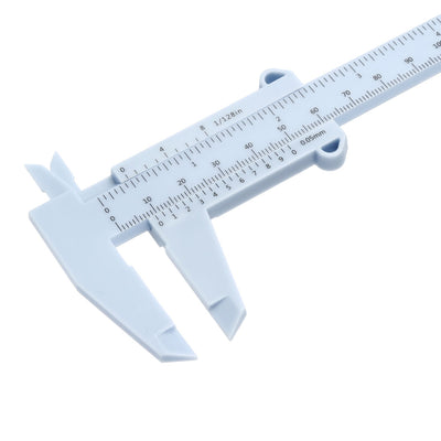 Harfington Vernier Caliper 150mm 6 Inch Metric Plastic Measuring Tool for Precision Measurements Outside Inside Depth Random Color 1 Set