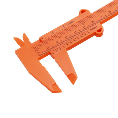 Harfington Vernier Caliper 150mm 6 Inch Metric Plastic Measuring Tool for Precision Measurements Outside Inside Depth Random Color 1 Set