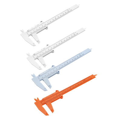 Harfington Vernier Caliper 150mm 6 Inch Metric Plastic Measuring Tool for Precision Measurements Outside Inside Depth Random Color 1 Set