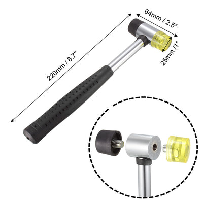 Harfington Ring Bracelet Sizer Forming Mandrel Kit 3 Sizes Finger Wrist Measuring Gauge Ruler with Rubber Hammer 1 Set