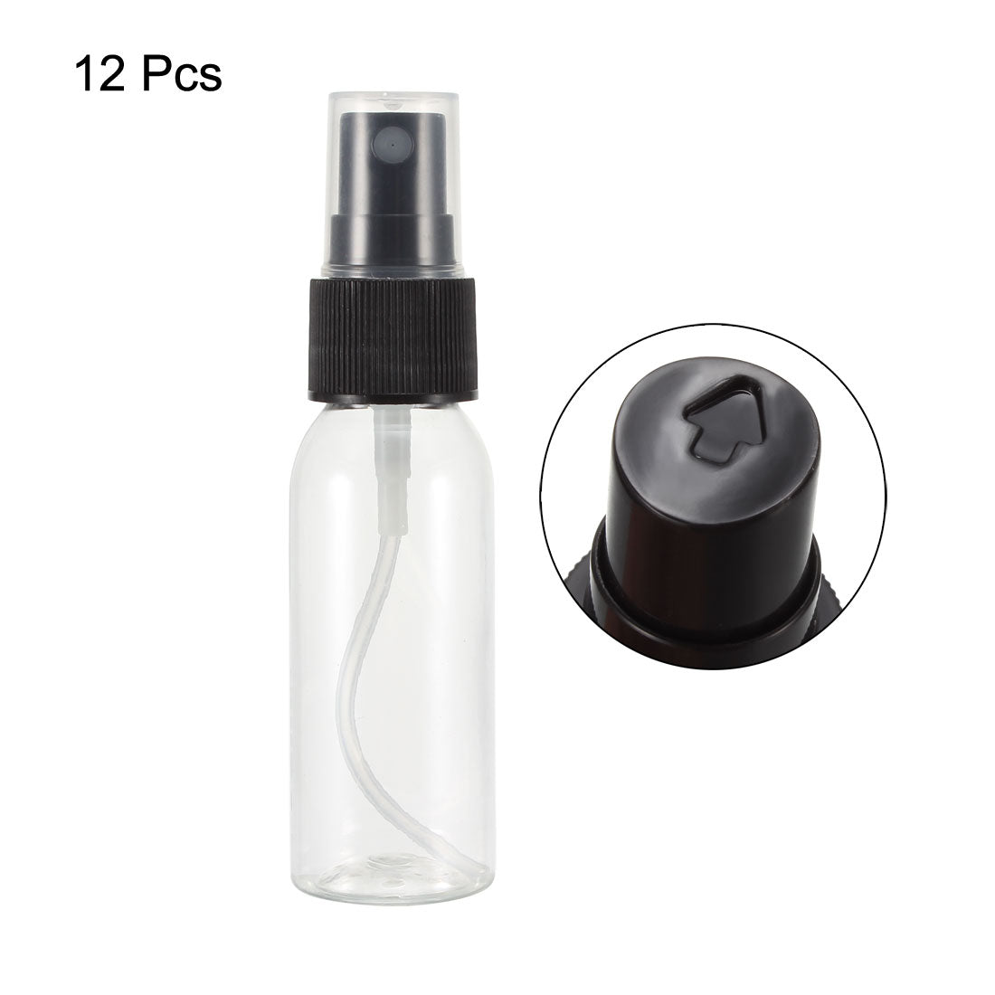 Harfington 12pcs Plastic Spray Bottle with Fine Mist Sprayer, Empty Refillable Container Travel Bottle for Kitchen Bathroom or Plants Water Sprayer