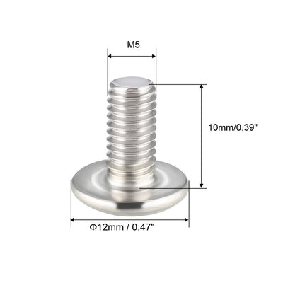 Harfington Machine Screw, Phillips Truss Head, 304 Stainless Steel