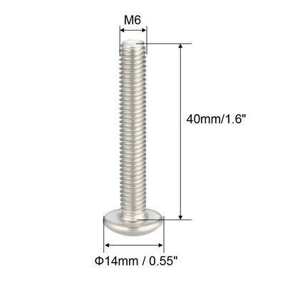 Harfington Machine Screws, Phillips Truss Head Screw, 304 Stainless Steel, Fasteners Bolts 5Pcs